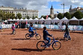 People At The First Bikes Lyon Festival