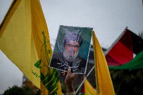 Iran Reaction Protest Against Killing of Hassan Nasrallah