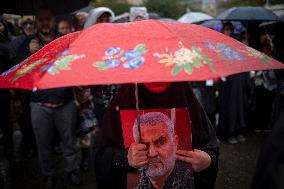 Iran Reaction Protest Against Killing of Hassan Nasrallah