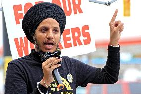 International Students Protest In Brampton, Canada, On September 28, 2024.