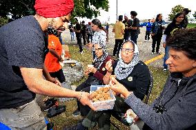 International Students Protest In Brampton, Canada, On September 28, 2024.