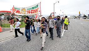 International Students Protest In Brampton, Canada, On September 28, 2024.