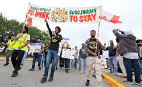 International Students Protest In Brampton, Canada, On September 28, 2024.