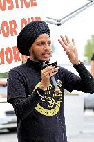 International Students Protest In Brampton, Canada, On September 28, 2024.