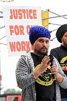 International Students Protest In Brampton, Canada, On September 28, 2024.