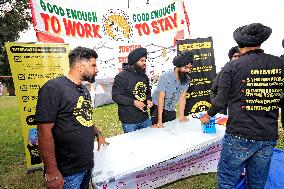 International Students Protest In Brampton, Canada, On September 28, 2024.