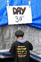 International Students Protest In Brampton, Canada, On September 28, 2024.