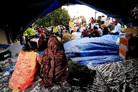 International Students Protest In Brampton, Canada, On September 28, 2024.