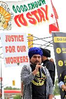 International Students Protest In Brampton, Canada, On September 28, 2024.