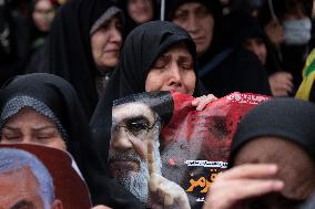 Iran Reaction Protest Against Killing of Hassan Nasrallah