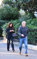 Kyle MacLachlan And Wife Out On A Walk - Paris