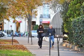 Kyle MacLachlan And Wife Out On A Walk - Paris