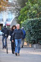 Kyle MacLachlan And Wife Out On A Walk - Paris