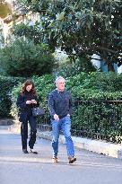 Kyle MacLachlan And Wife Out On A Walk - Paris