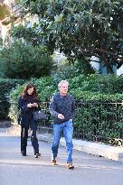 Kyle MacLachlan And Wife Out On A Walk - Paris