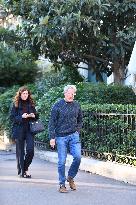 Kyle MacLachlan And Wife Out On A Walk - Paris