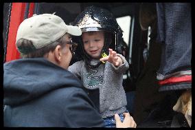 Rachida Dati Visits Malar Fire Station - Paris