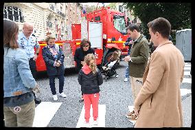 Rachida Dati Visits Malar Fire Station - Paris