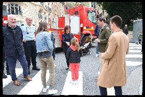 Rachida Dati Visits Malar Fire Station - Paris