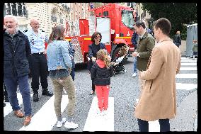 Rachida Dati Visits Malar Fire Station - Paris