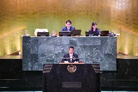 Thailand Foreign Minister Maris Sangiampongsa Addresses The UN General Assembly