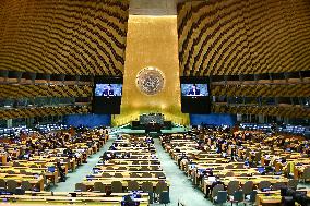 Thailand Foreign Minister Maris Sangiampongsa Addresses The UN General Assembly