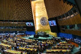 Thailand Foreign Minister Maris Sangiampongsa Addresses The UN General Assembly