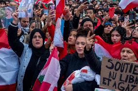 Protest In Support Of Palestinian And Lebanese People - Paris