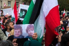 Protest In Support Of Palestinian And Lebanese People - Paris