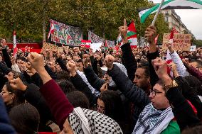 Protest In Support Of Palestinian And Lebanese People - Paris