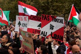 Protest In Support Of Palestinian And Lebanese People - Paris