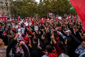 Protest In Support Of Palestinian And Lebanese People - Paris