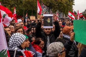 Protest In Support Of Palestinian And Lebanese People - Paris