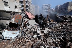 Beirut's southern suburb after Israeli airstrikes