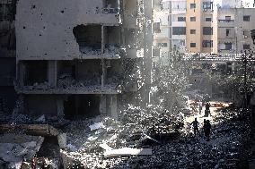 Beirut's southern suburb after Israeli airstrikes