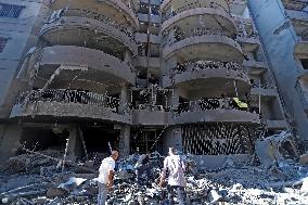 Beirut's southern suburb after Israeli airstrikes