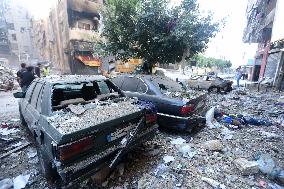 Beirut's southern suburb after Israeli airstrikes