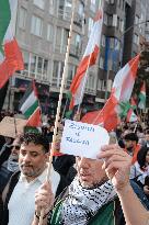 Pro Lebanon And Palestine Protest - Berlin