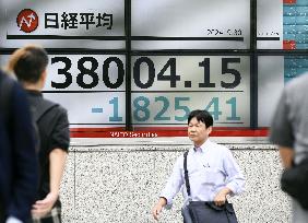 Tokyo stocks plunge