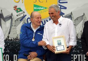 King Juan Carlos I El Corte Ingles Master Regatta trophies Presentation - Sanxenxo