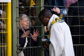 Pope Francis Leads Mass At King Baudouin Stadium - Brussels