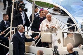 Pope Francis Leads Mass At King Baudouin Stadium - Brussels