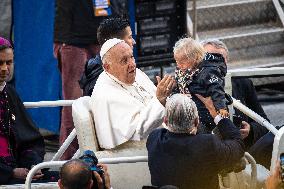 Pope Francis Leads Mass At King Baudouin Stadium - Brussels