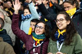 Pope Francis Leads Mass At King Baudouin Stadium - Brussels