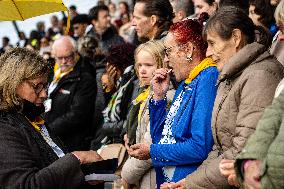 Pope Francis Leads Mass At King Baudouin Stadium - Brussels