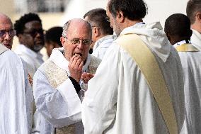 Pope Francis Leads Mass At King Baudouin Stadium - Brussels