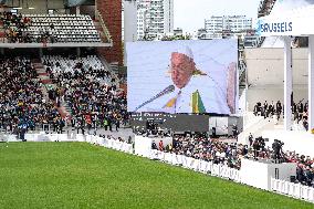 Pope Francis Leads Mass At King Baudouin Stadium - Brussels