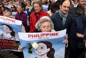 Tribute To Philippine, A 19-Year-Old Student Found Dead - Paris