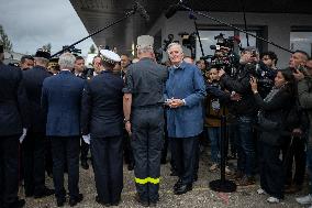 Michel Barnier and Bruno Retailleau at 130th "Congres National des Sapeurs-Pompiers de France" - Macon