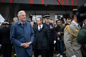 Michel Barnier and Bruno Retailleau at 130th "Congres National des Sapeurs-Pompiers de France" - Macon